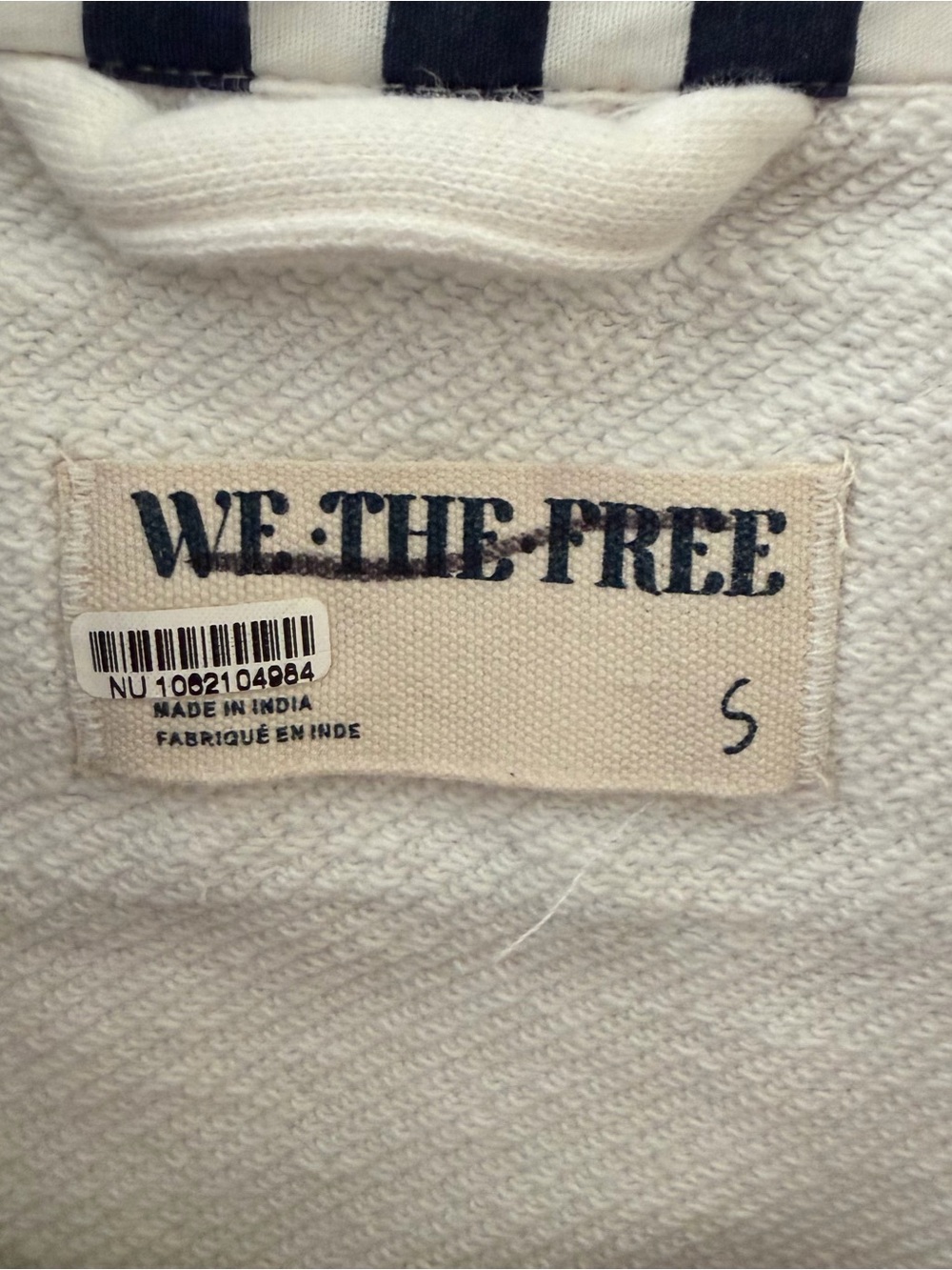 Free People We The Free American Dream Polo Lace Sweater Striped Oversized Sm - Picture 12 of 13